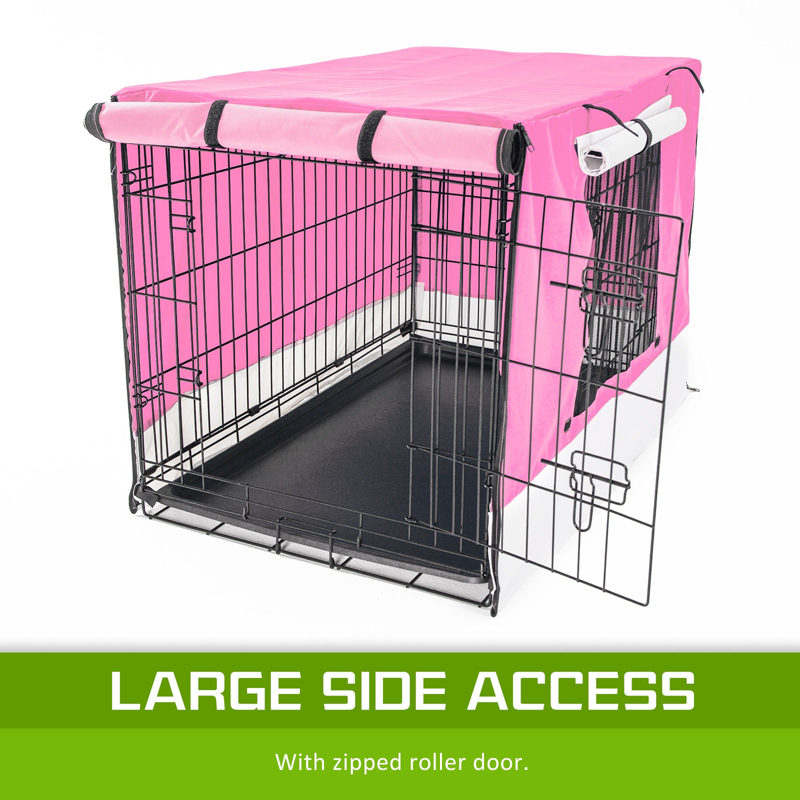 Waterproof Pink Dog Crate Cover, Windproof 24in - Paw Mate