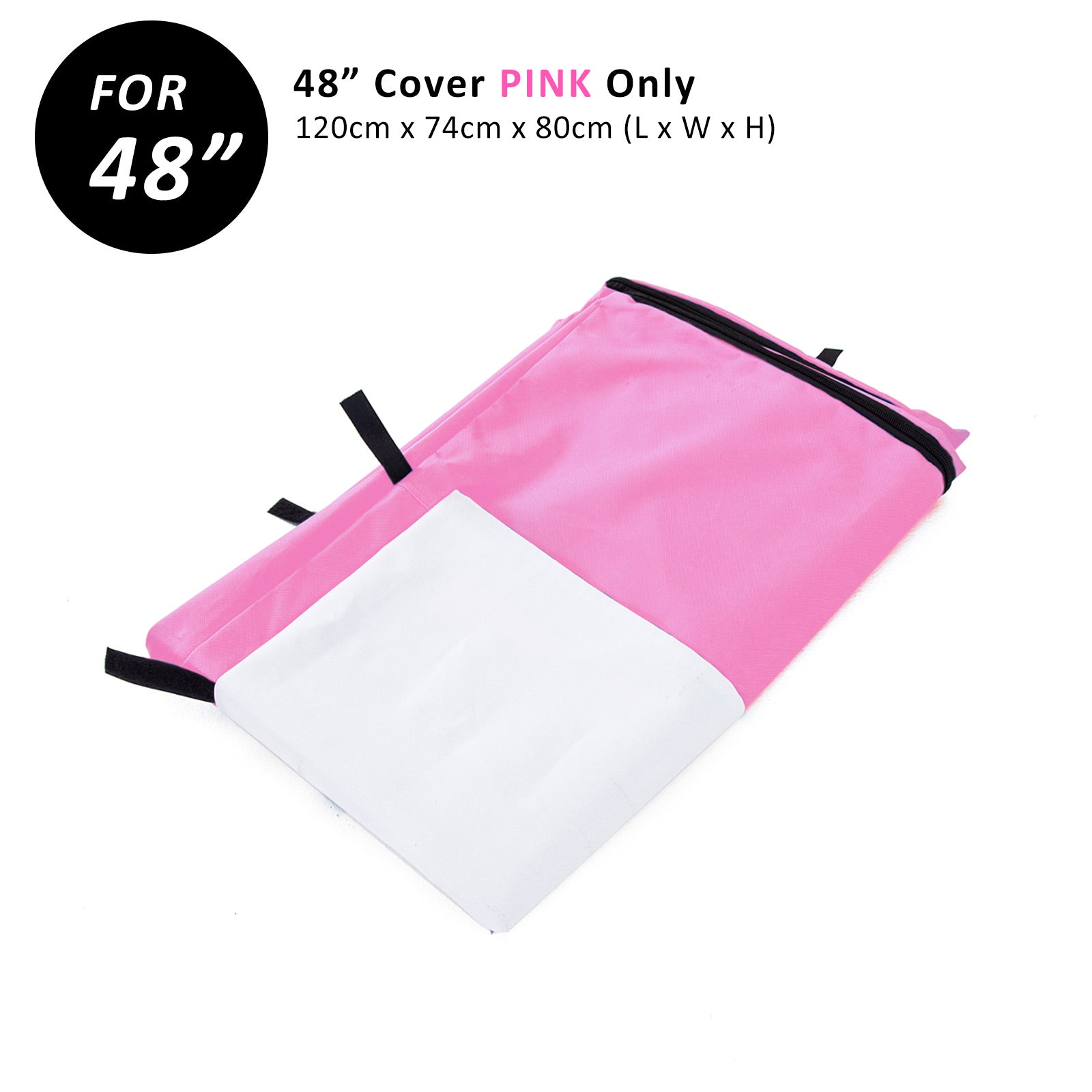 Waterproof Windproof 48in Dog Crate Cover Canvas Pink Paw Mate