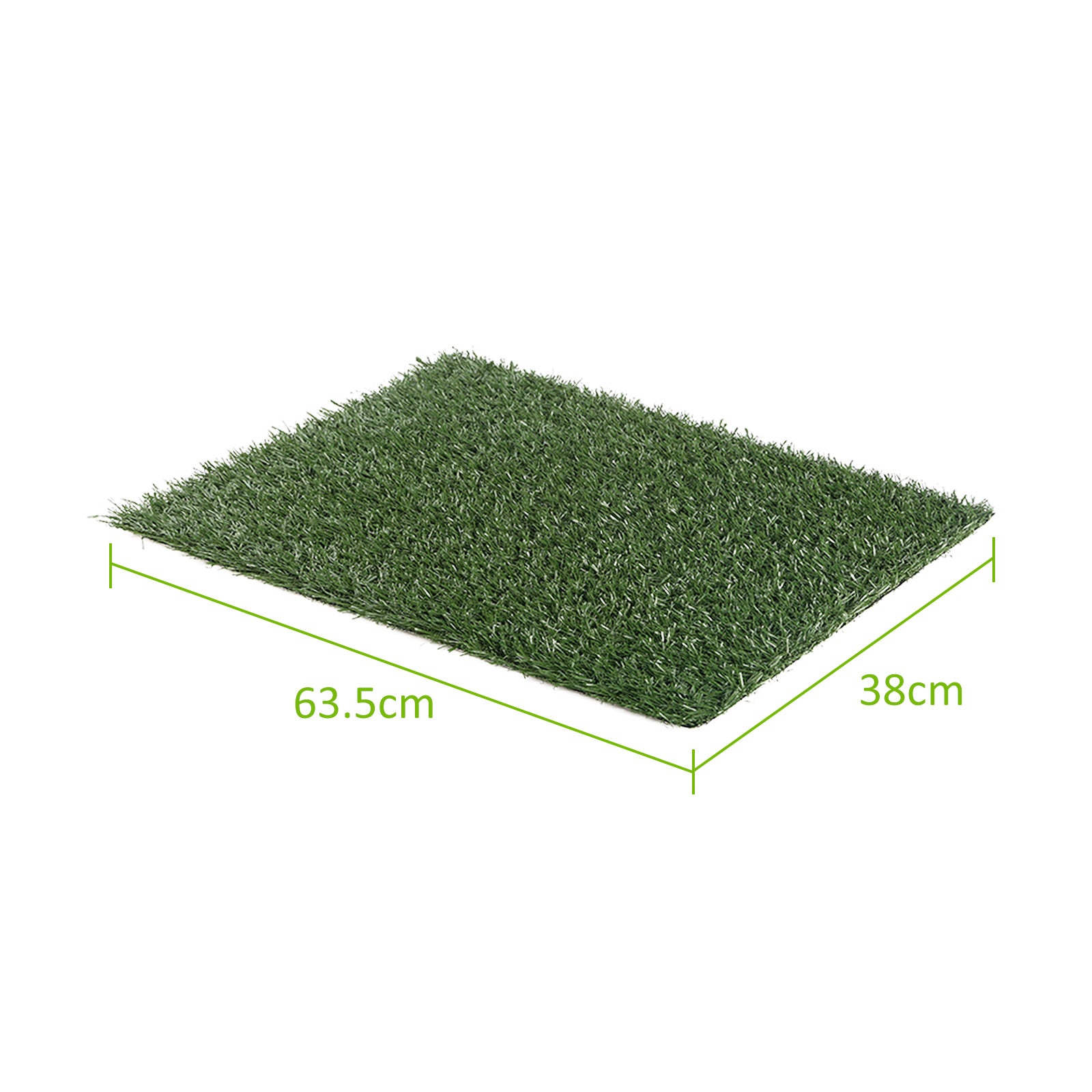 Non-Toxic Synthetic Grass Mats 63.5cm x 38cm 2-Pack for Pet Toilet