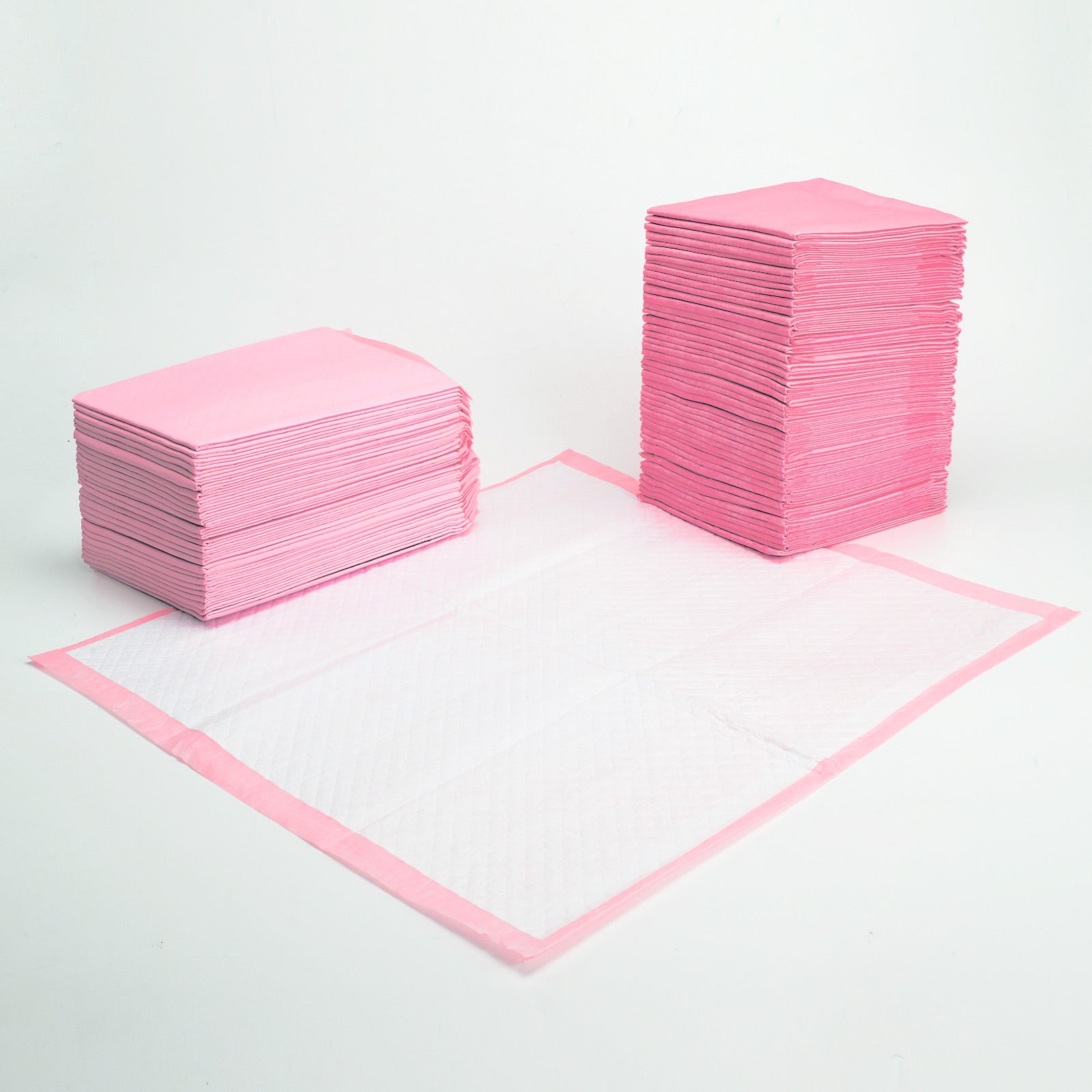 100pcs Super Absorbent Pet Training Pads, 7 Layers, Pink