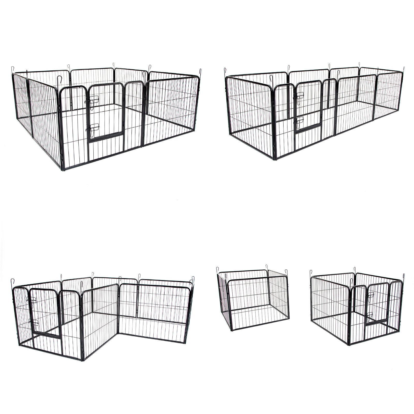 Heavy Duty 8 Panel Foldable Pet Playpen, 31in - Paw Mate