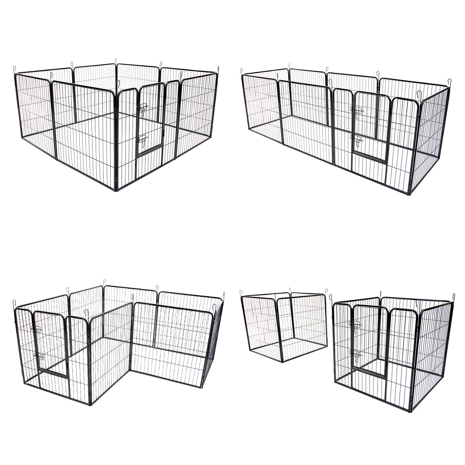 Heavy Duty Foldable Dog Playpen, 8 Panels, 32in with Cover