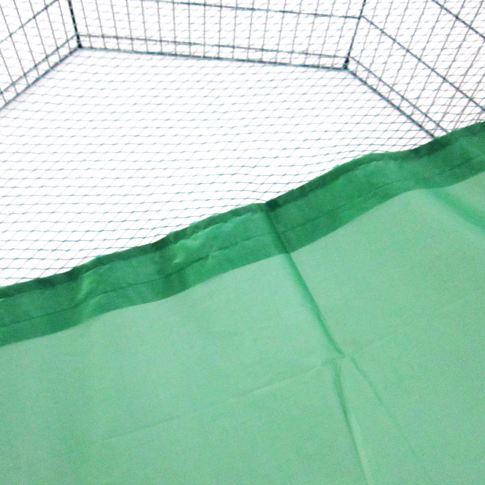 Half Net & Fabric Pet Playpen Cover 24in Green - Paw Mate