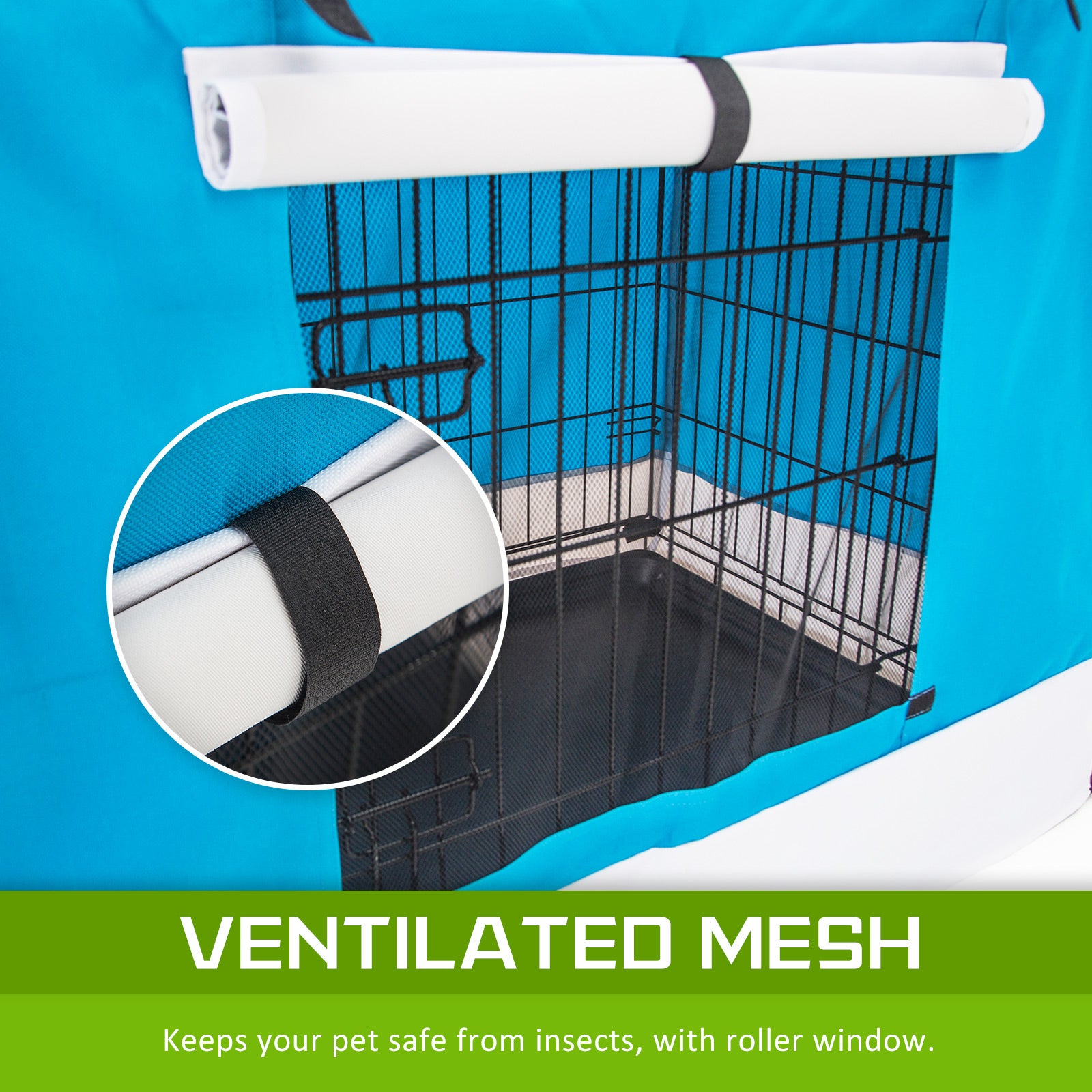 Foldable Wire Dog Crate 48in with Tray & Cover - Paw Mate
