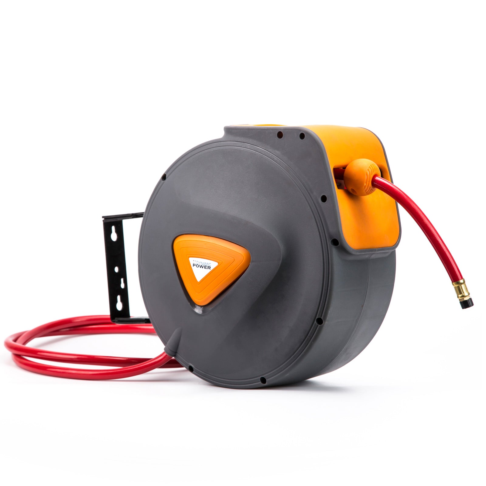 Heavy Duty 30m Retractable Air Hose Reel, 180° Swivel - Dynamic Power