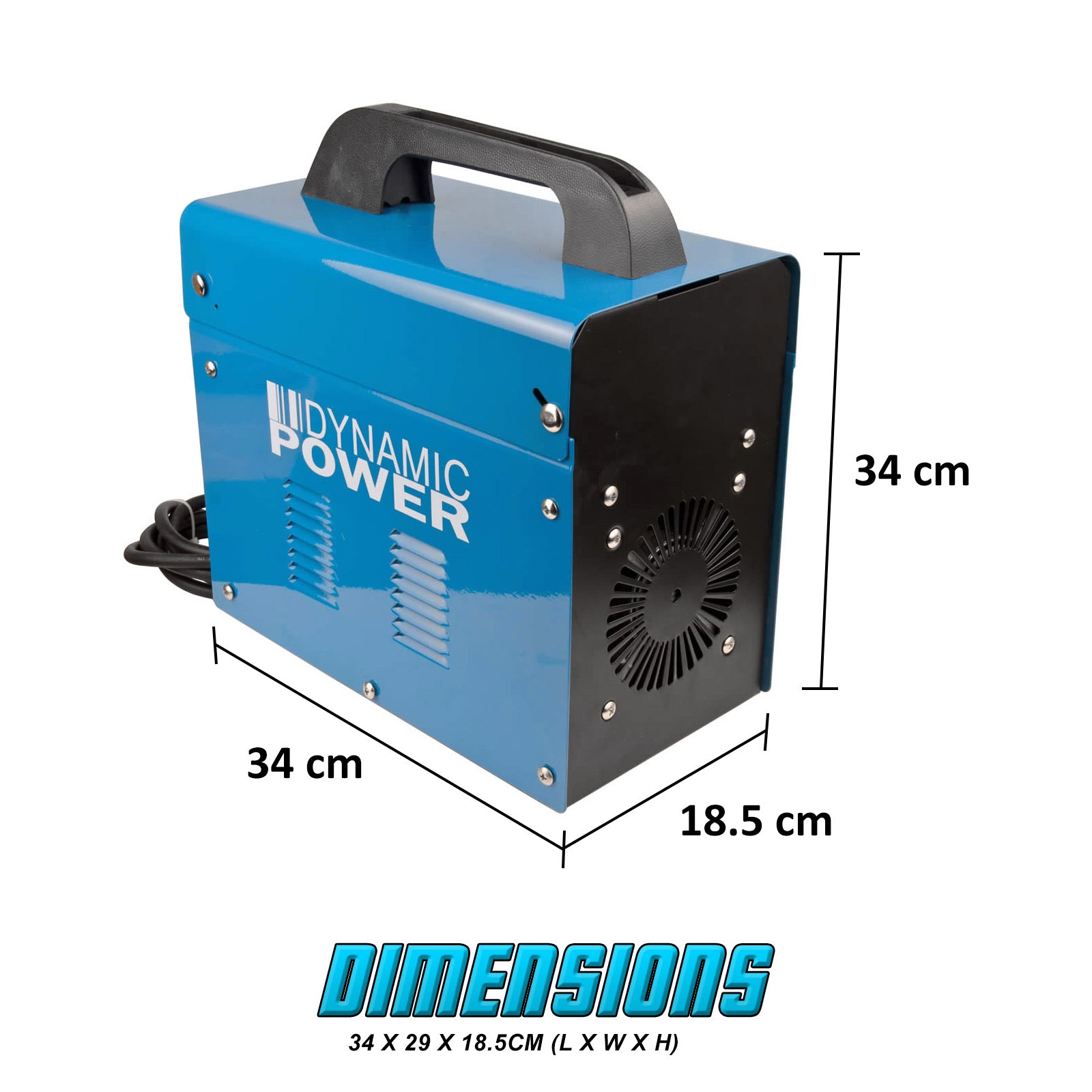 Portable 130Amp MIG Gasless Welder + Wire, 4-Step Control