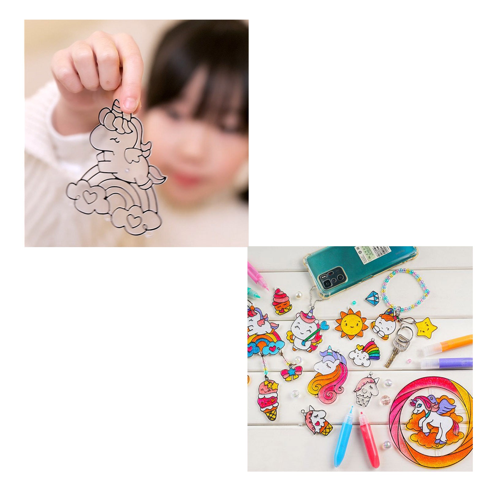 Sparkly Ornament Suncatcher - DIY for Kids Art Craft Colouring PaintingSet