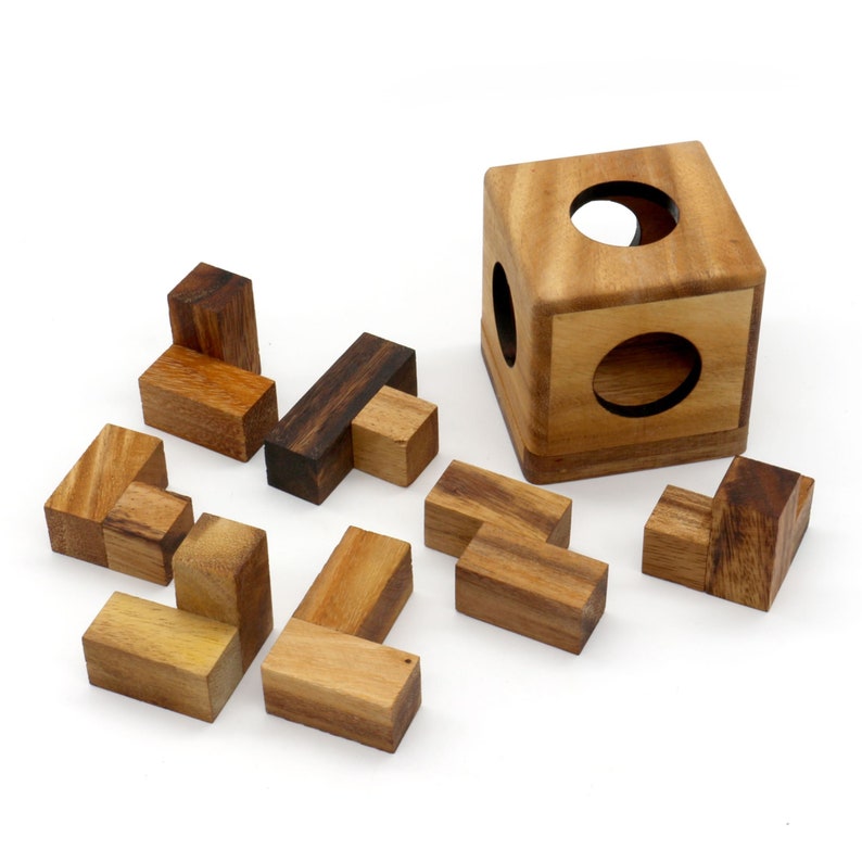 Wooden Brainteaser Puzzles Gift Set - 3 Pieces