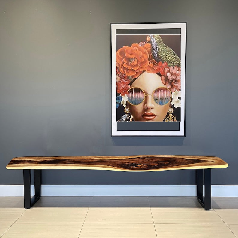 Rustic Acacia Wood Bench, Hallway Table, Tablua Australia