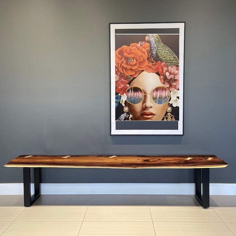 Rustic Acacia Wood Bench, Hallway Table, Tablua Australia