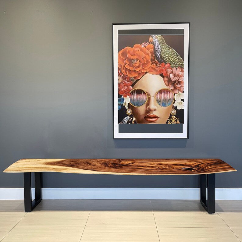 Rustic Acacia Wood Bench, Hallway Table, Tablua Australia