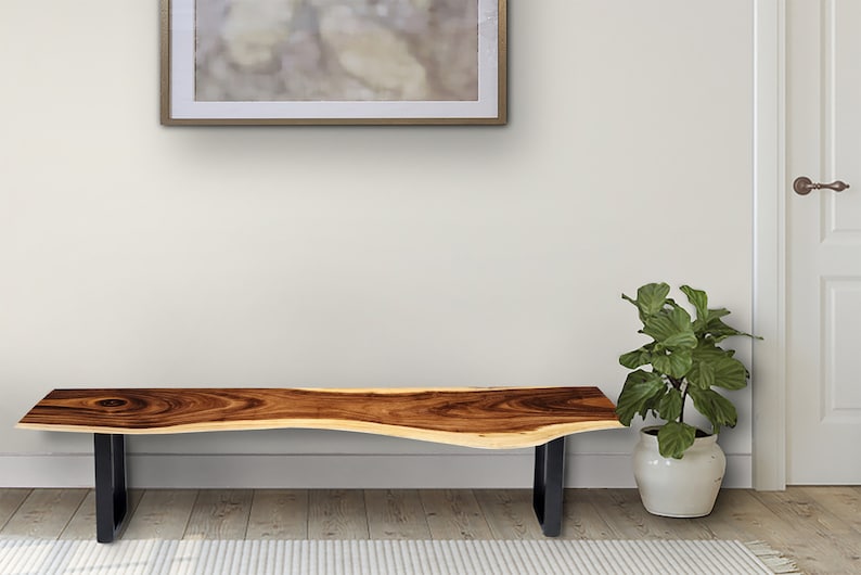 Rustic Acacia Wood Bench, Hallway Table, Tablua Australia