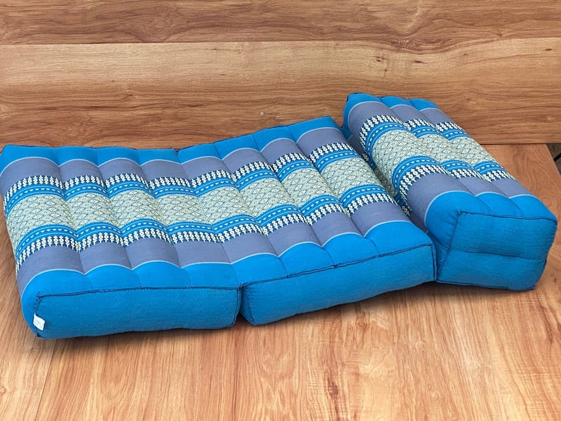 Foldable 3-Fold Zafu Meditation Cushion Set Organic Kapok