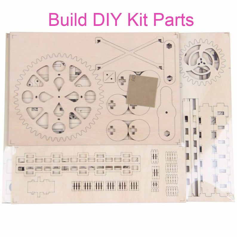 Solar-Powered Wooden Marble Run 3D Puzzle Kit (15x10.5x12 cm)