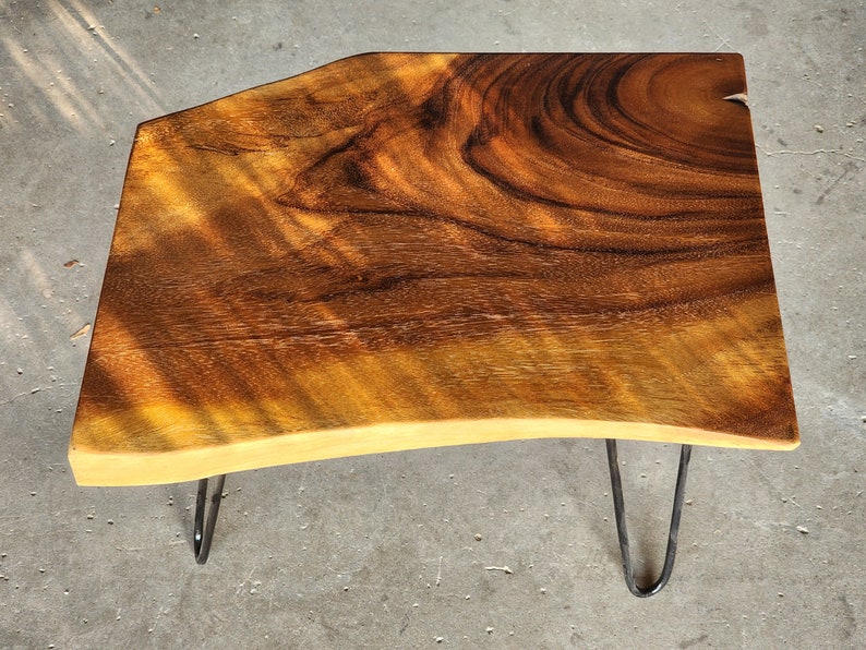 Solid Raintree Wood Live Edge Coffee Table 40-50 cm