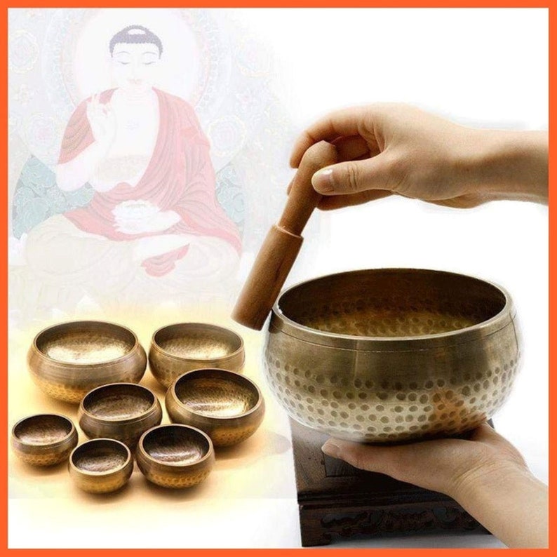 Hand-Hammered 5-Metal Nepalese Singing Bowl with Wand