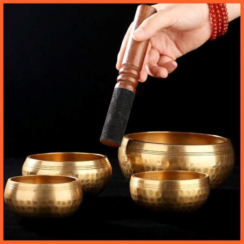 Hand-Hammered 5-Metal Nepalese Singing Bowl with Wand