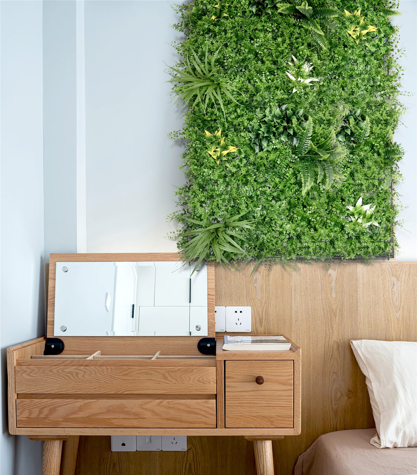 Realistic Artificial Wall Panels, UV-proof Foliage, 1 SQM