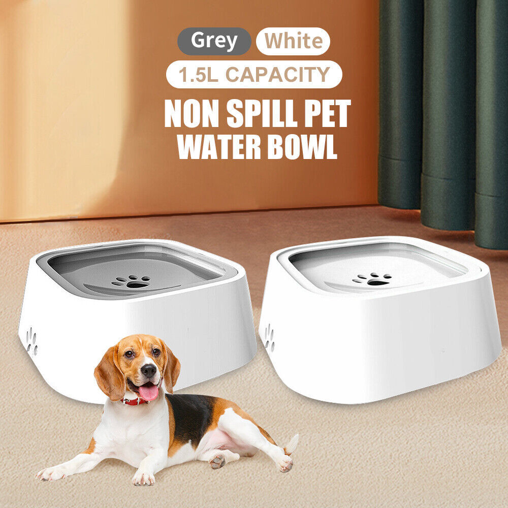 No Spill Slow Water Feeder Bowl, Anti-Slip, 1.5L - YES4PETS