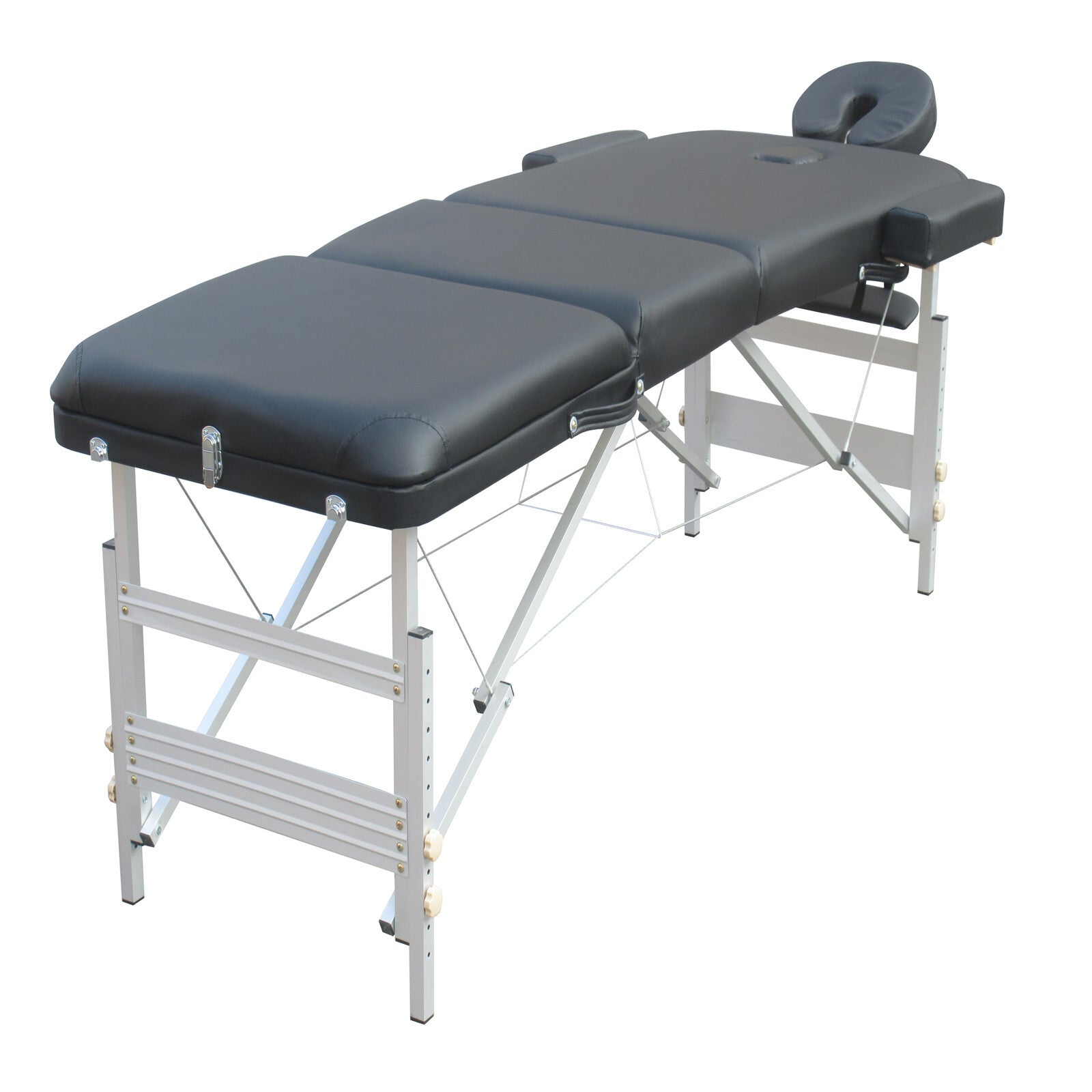 Portable Sturdy Aluminium Massage Table - 3 Fold, Adjustable Heights