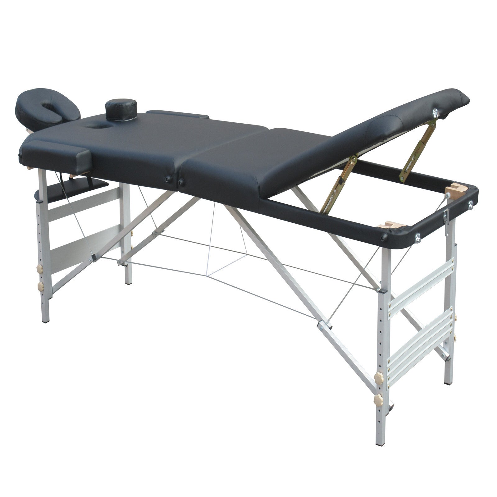 Portable Sturdy Aluminium Massage Table - 3 Fold, Adjustable Heights