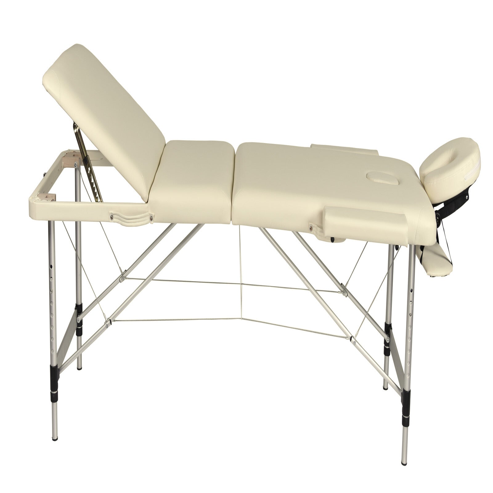 Sturdy Portable Aluminium Massage Table Therapy Bed Beige YES4HOMES