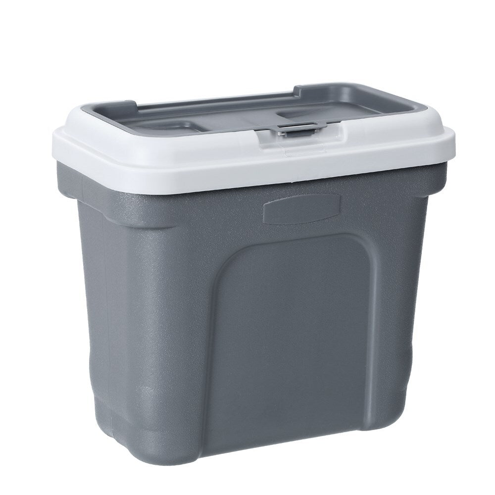 30L Pet Food Storage Container, Clip Lid, Scoop, Grey