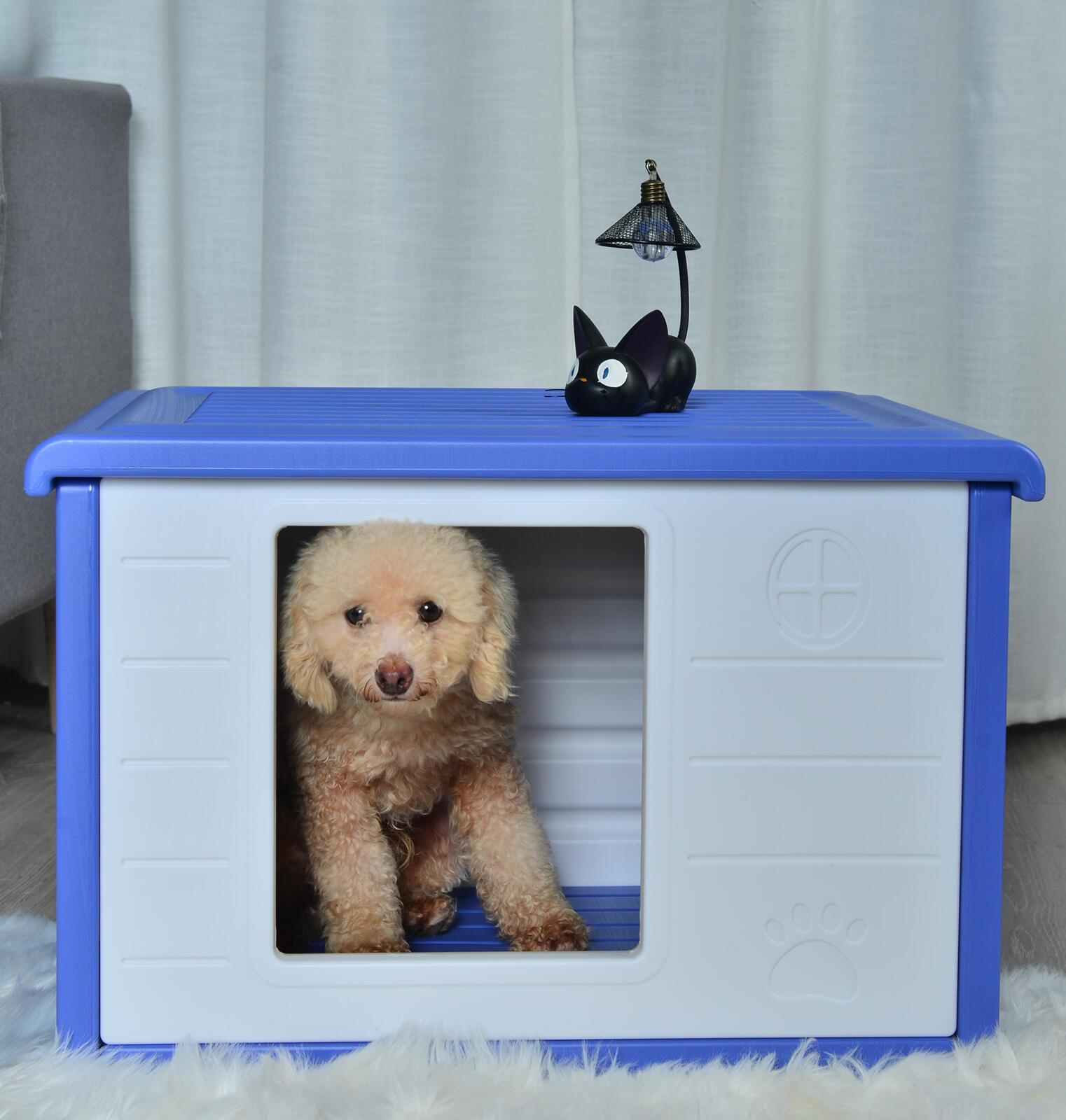 Sturdy Small Plastic Pet Dog House with Ventilation - YES4PETS