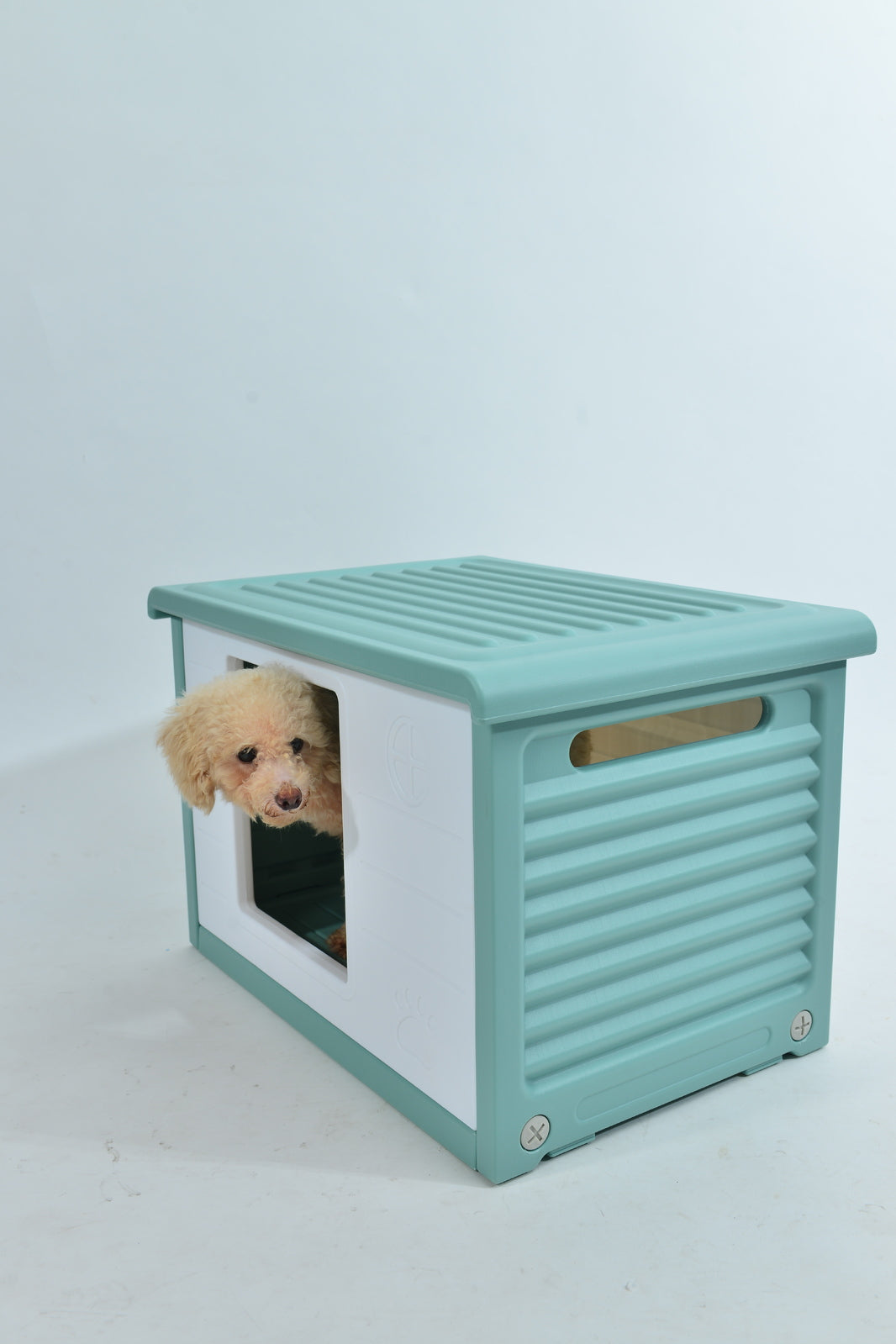 Small Plastic Pet House with Ventilation, Green - YES4PETS