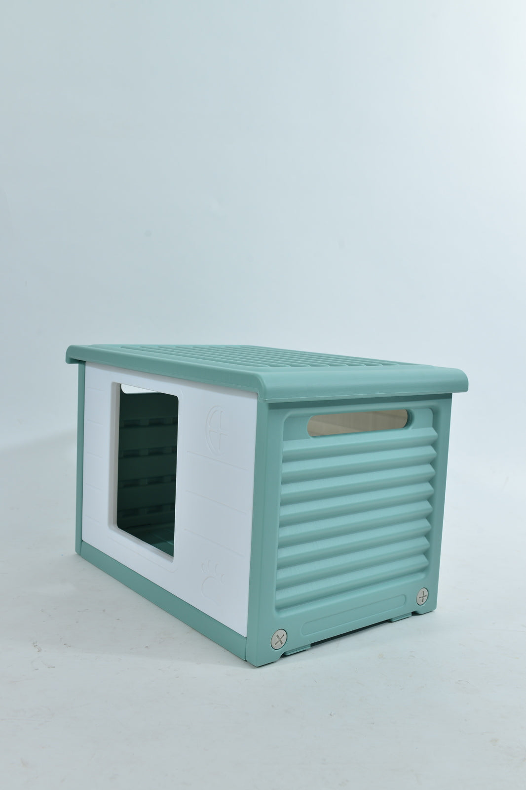 Small Plastic Pet House with Ventilation, Green - YES4PETS