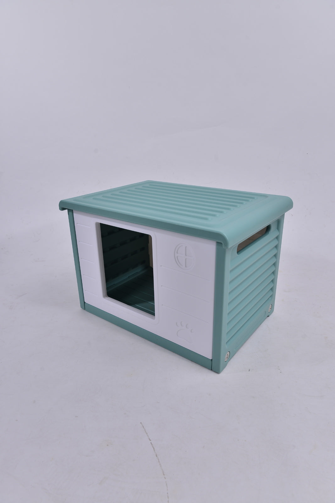 Small Plastic Pet House with Ventilation, Green - YES4PETS