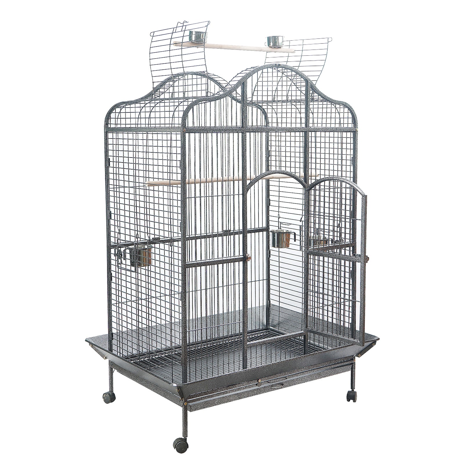 Heavy-Duty XL Bird Cage with Perch & Feeders, YES4PETS