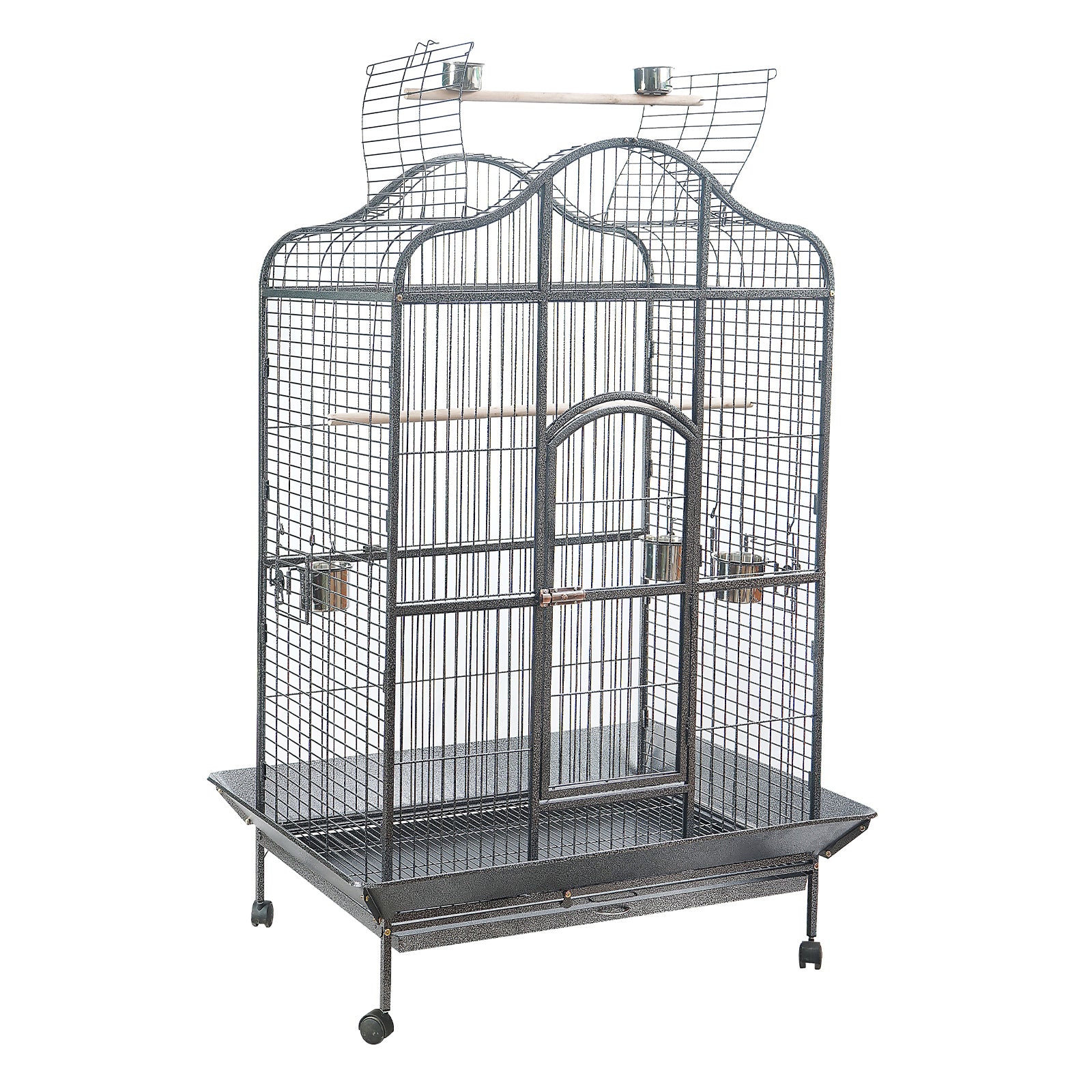 Heavy-Duty XL Bird Cage with Perch & Feeders, YES4PETS