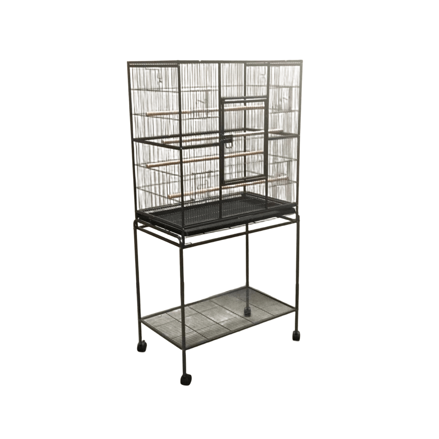 Large Wrought Iron Bird Cage with Perches & Wheels, YES4PETS