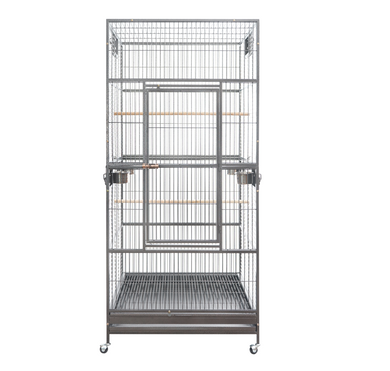 Image showcasing YES4PETS XXL 203cm Macaw Parrot Aviary Bird Cat Pet Cage On Wheels