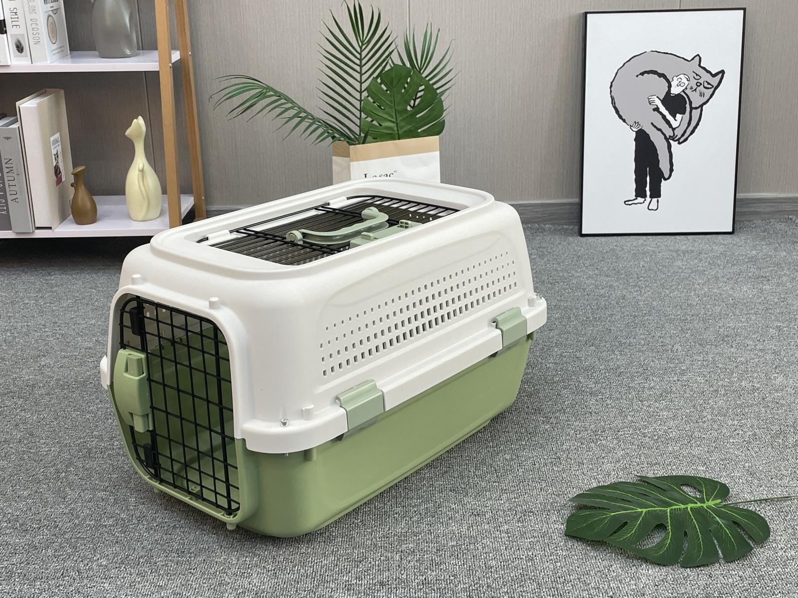 Lightweight Pet Carrier for Small Dogs, Cats & Rabbits, Green - YES4PETS