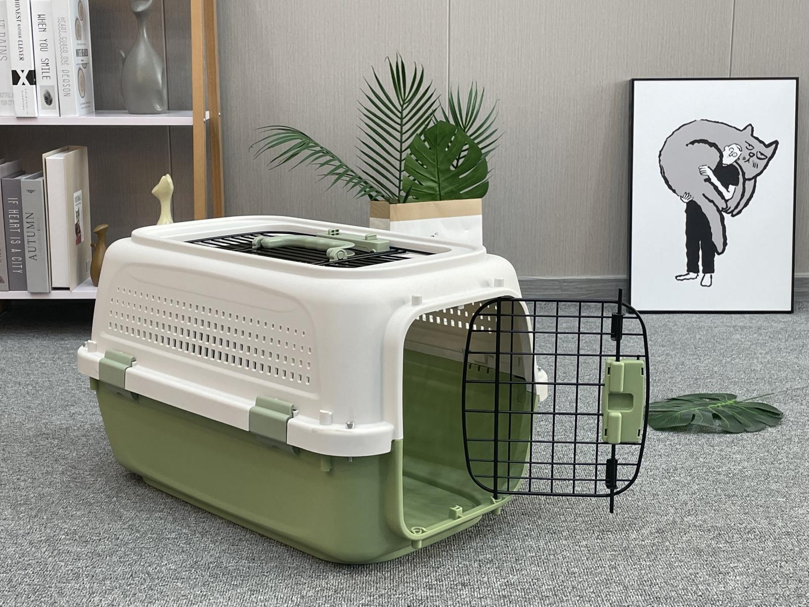 Lightweight Pet Carrier for Small Dogs, Cats & Rabbits, Green - YES4PETS