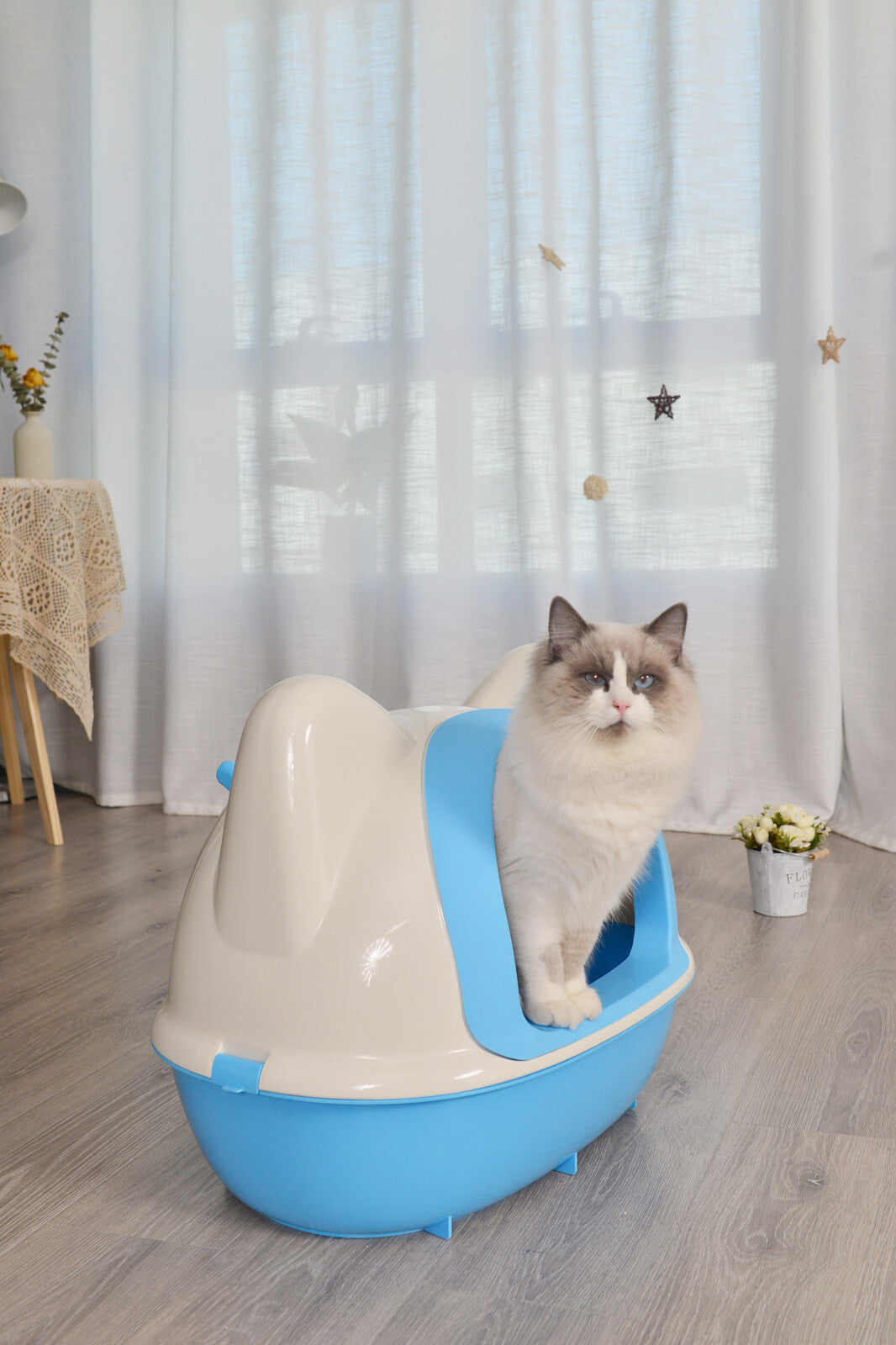 Hooded Large Cat Litter Box Tray, Privacy & Easy Clean, YES4PETS