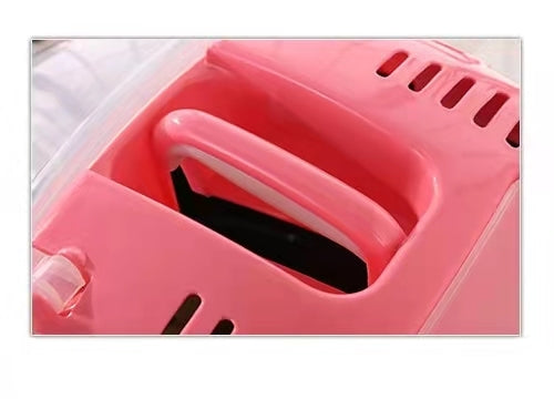 Lightweight Portable Travel Pet Carrier with Mat - Pink