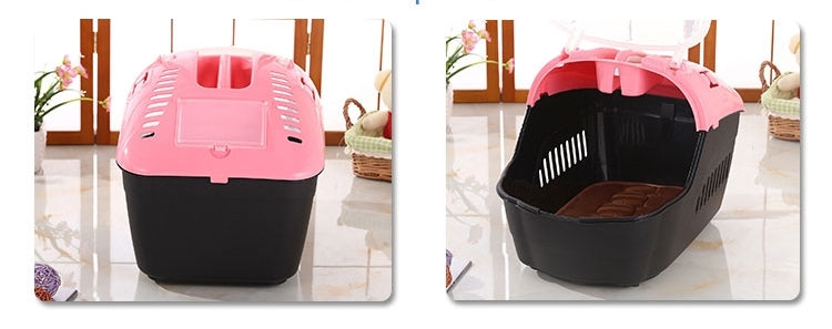 Lightweight Portable Travel Pet Carrier with Mat - Pink