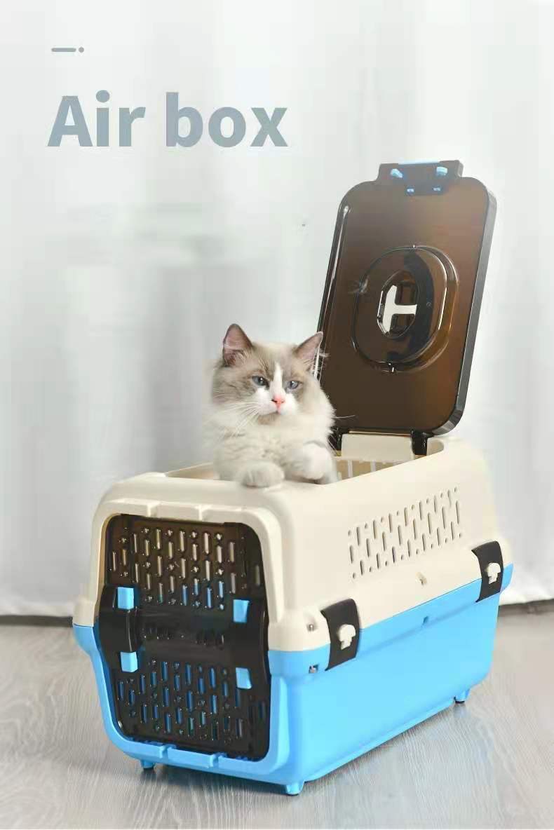 Lightweight Durable Pet Carrier Cage with Tray & Window