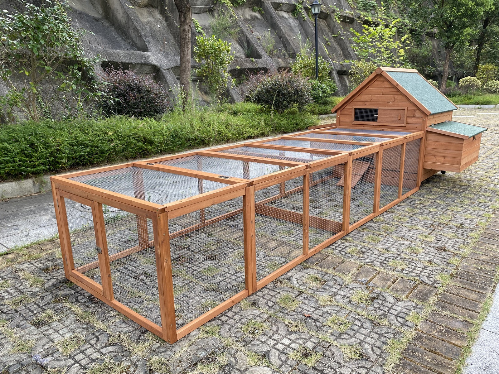 XXL Wooden Chicken Coop & Rabbit Hutch with Run, 12 Chickens