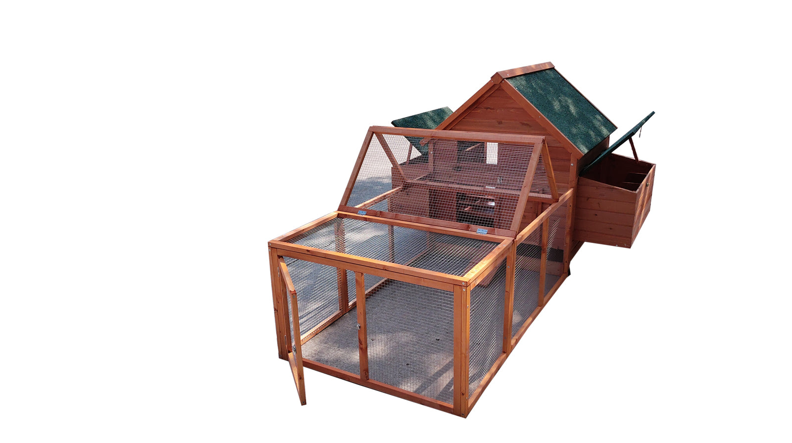 XL Chicken Coop Rabbit Hutch Cage, 4 Perches, Fir Wood, YES4PETS