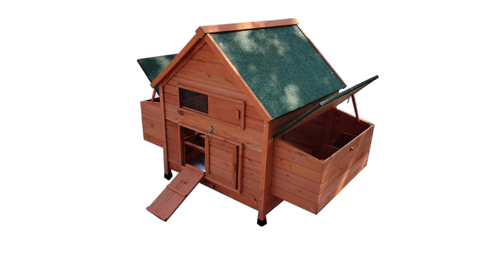 XL Chicken Coop Rabbit Hutch Cage, 4 Perches, Fir Wood, YES4PETS