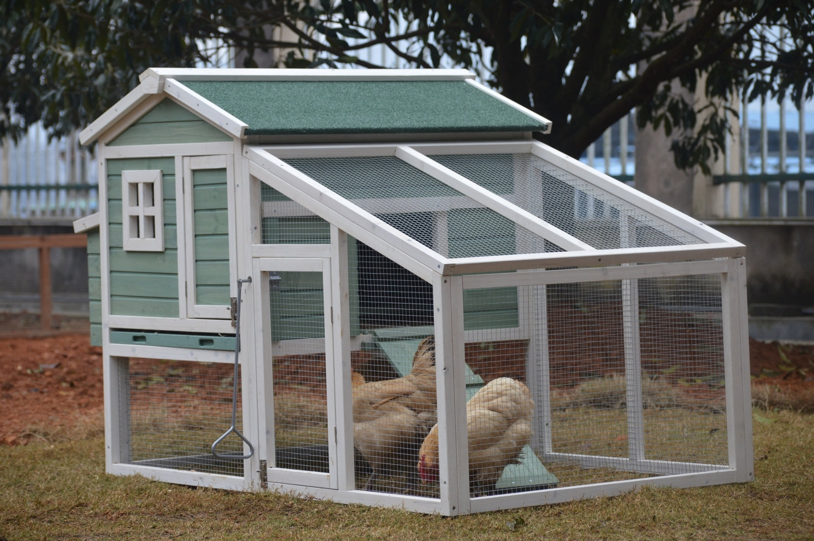 Large Waterproof Chicken Coop Rabbit Hutch w/ Nesting Box (YES4PETS)