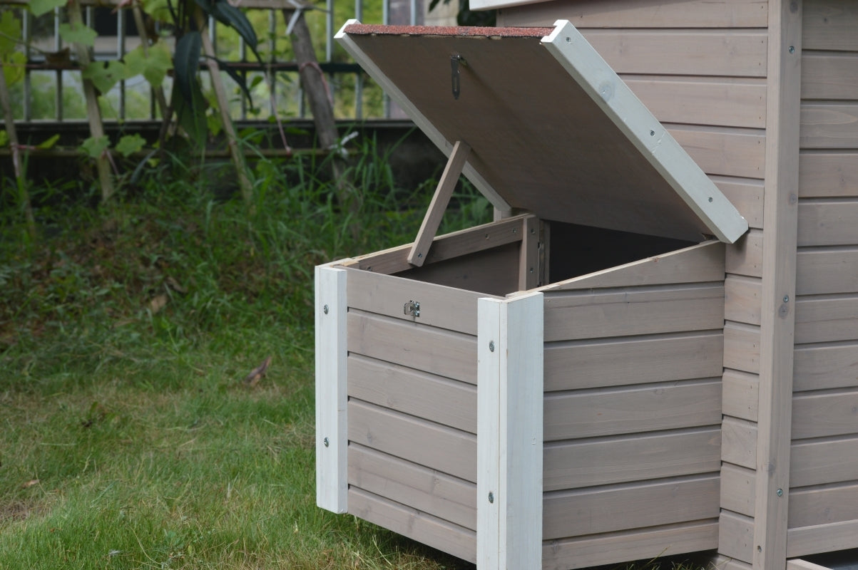 Waterproof Fir Wood XL Chicken Coop with Nesting Box