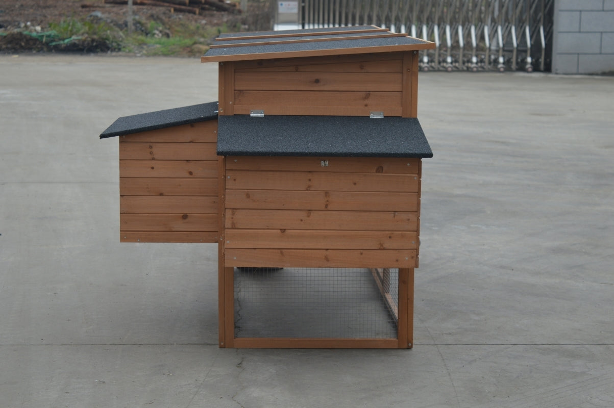 XXL 280cm Chicken Coop with Tray, Perches, Nesting Box - Yes4Pets