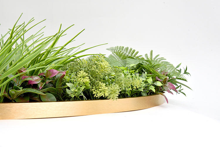 YES4HOMES Artificial Green Wall Plant Garden Flower Panel Disc Art 100cm Grassy UV Resistant-Wonderland