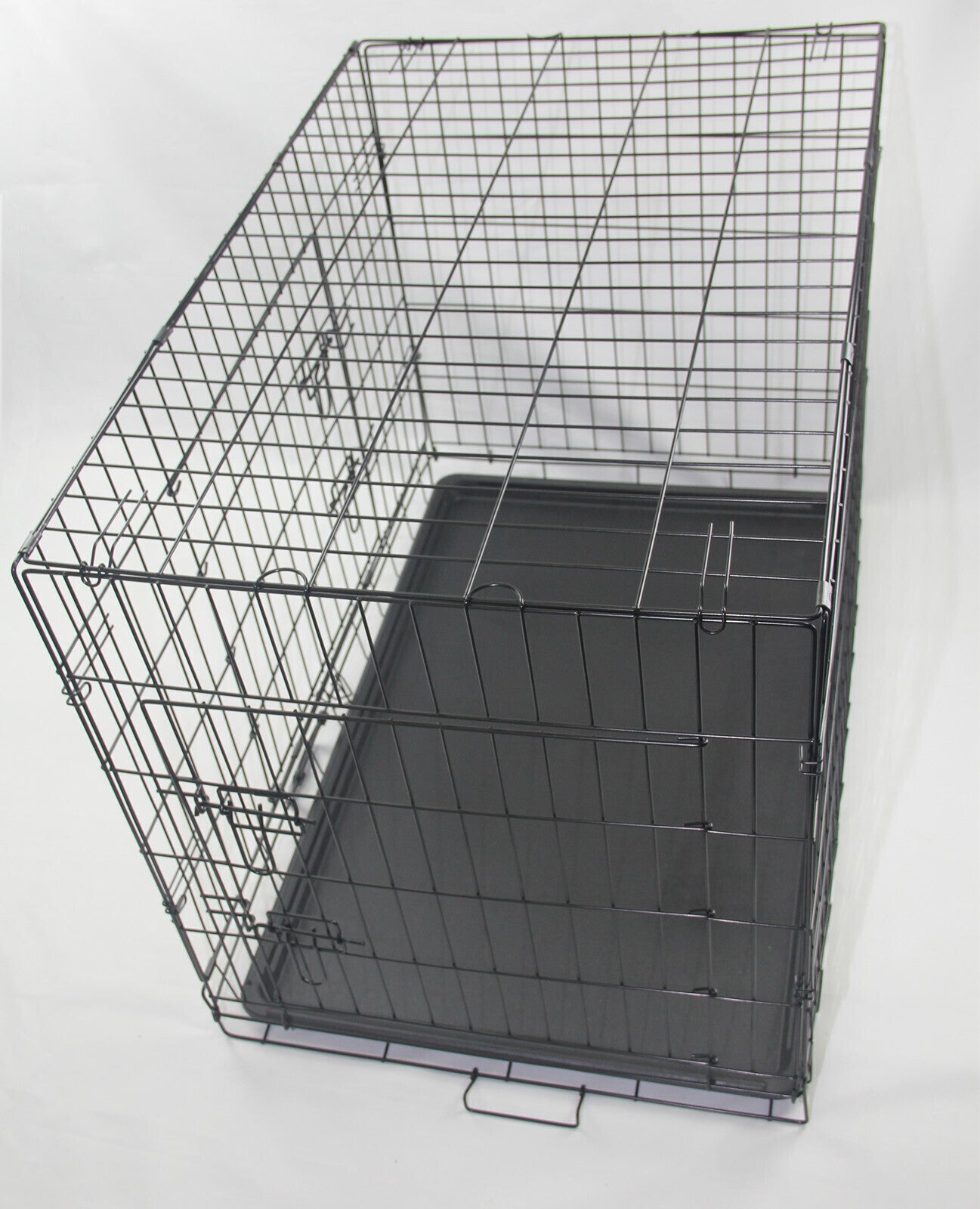 24" Foldable Metal Pet Crate with Canvas Cover, Tray YES4PETS