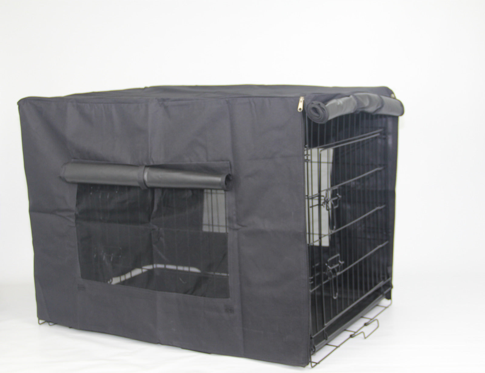 Foldable 30' Metal Dog Cat Rabbit Crate with Tray & Cover